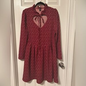 SHEIN Long Sleeve Heart Dress